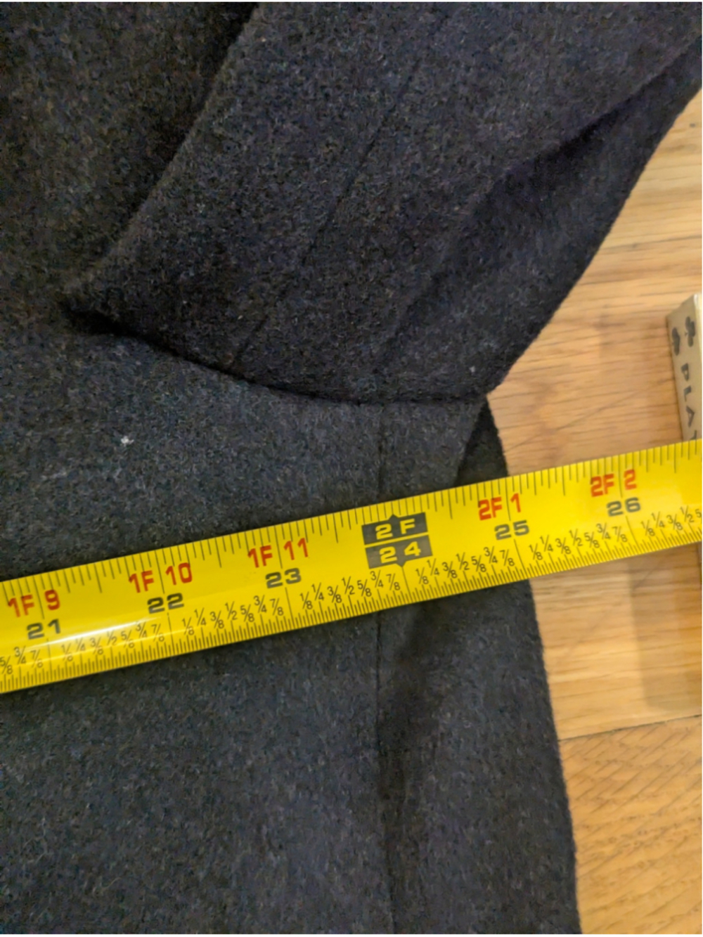 LAUREN Ralph Lauren Black Wool Blend Coat Size 42 44 Large - Picture 9 of 13